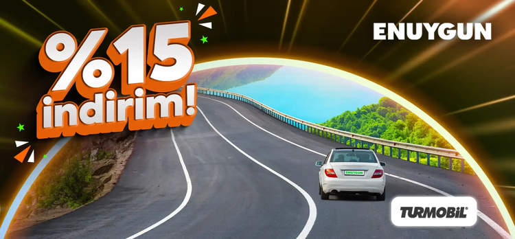 Tur Mobil araçlarında %15 indirim ENUYGUN'da