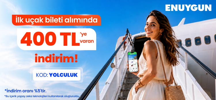 İlk uçak biletinde %5 indirim!