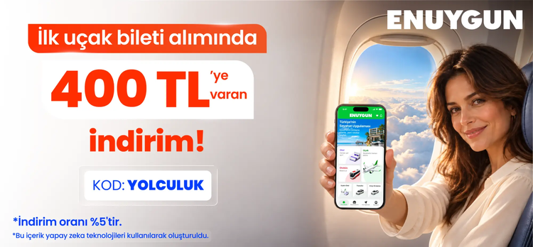 İlk uçak biletinde %5 indirim!