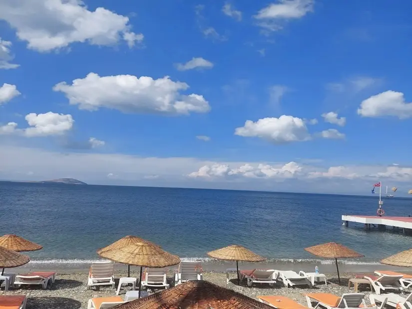 Aba Plajı denizin görünümü