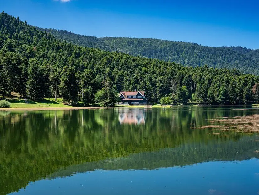 Türkiye'nin Bolu şehrindeki Gölcük Gölü.