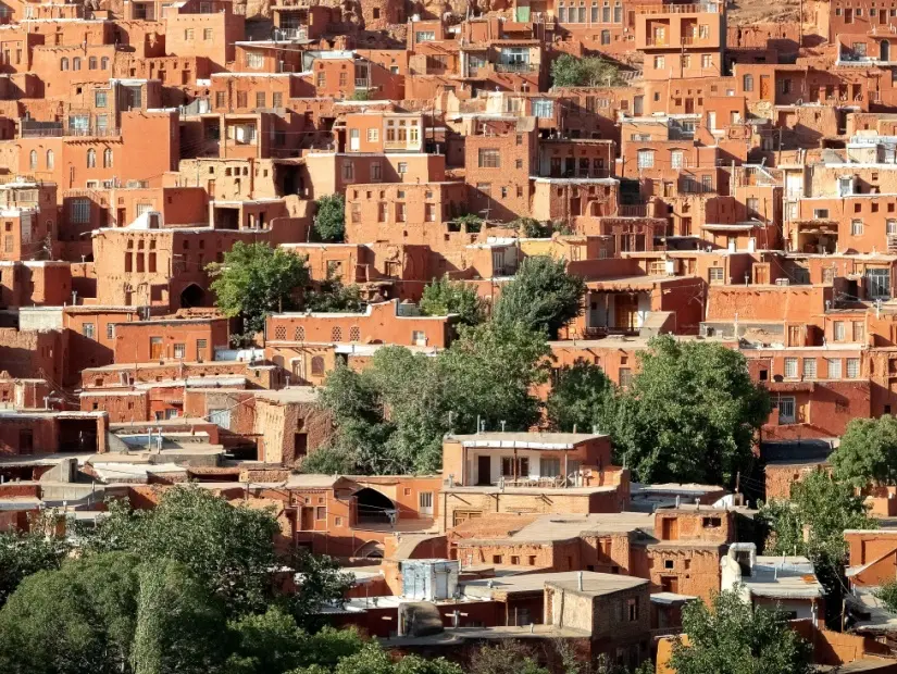 Abyaneh Köyü yerleşim yerleri manzarası