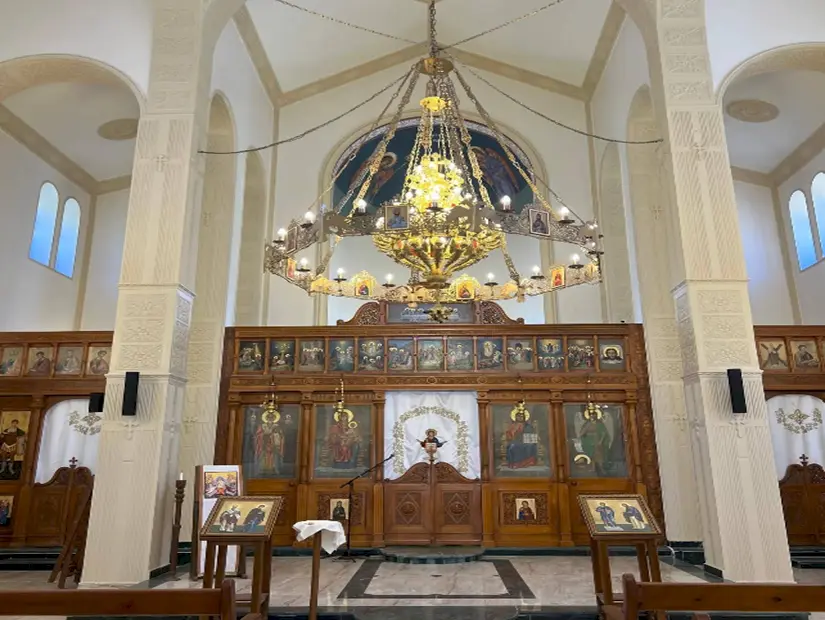 Akabe Hristiyan Kilisesi iç görünümü