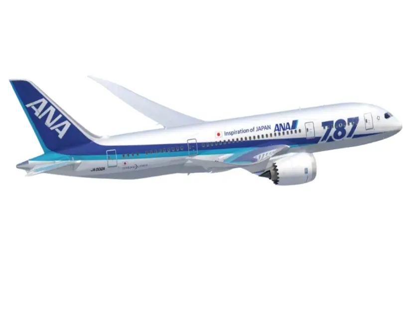 All Nippon Airways yolcu uçağın görünümü