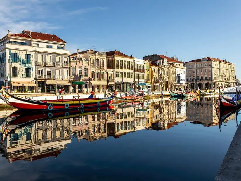 Aveiro şehrinin kentsel manzarası