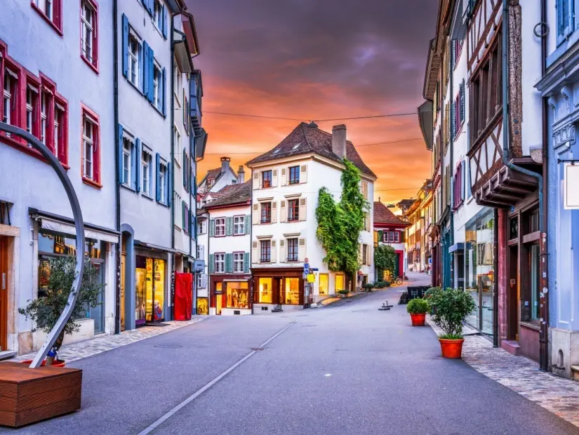 Basel Altstadt (Eski Şehir) görünümü