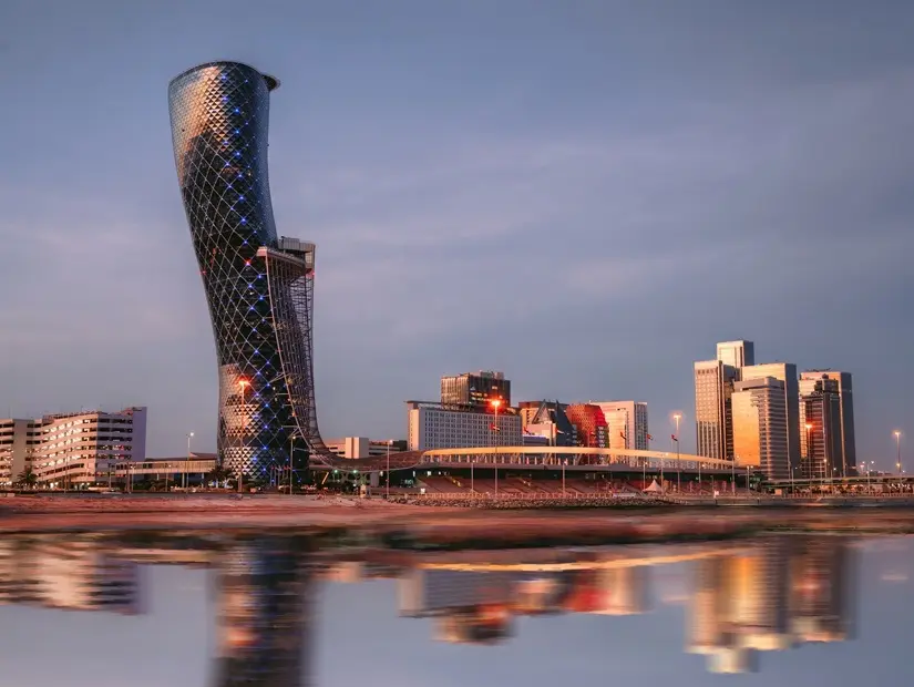 BAE, Abu dhabi, Başkent kapısı semti bir Cityscape & ufuk çizgisi