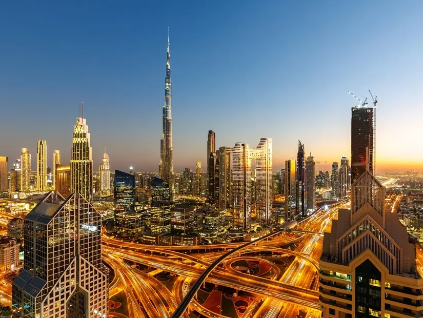Burj Khalifa gün batımı görünümü