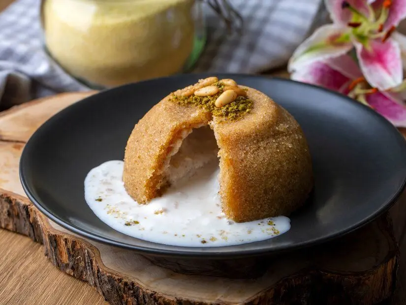 Dondurmalı irmik helvası