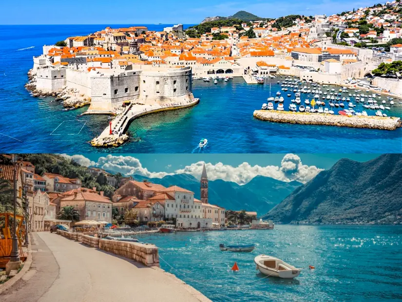 Dubrovnik ve Kotor görünümü