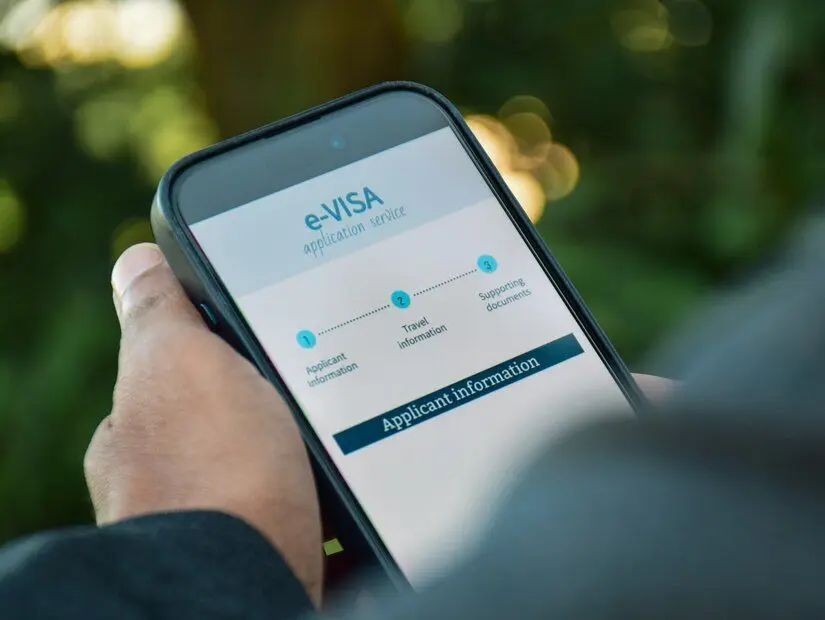 Seyahat için elektronik vize veya çevrimiçi vize başvuru formu dolduran kişi
