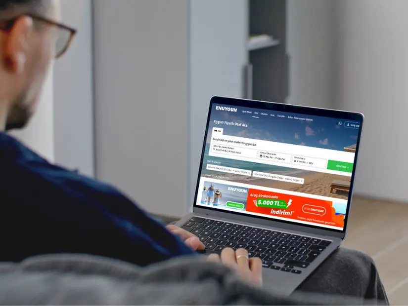 enuygun otel web sayfası görünümü