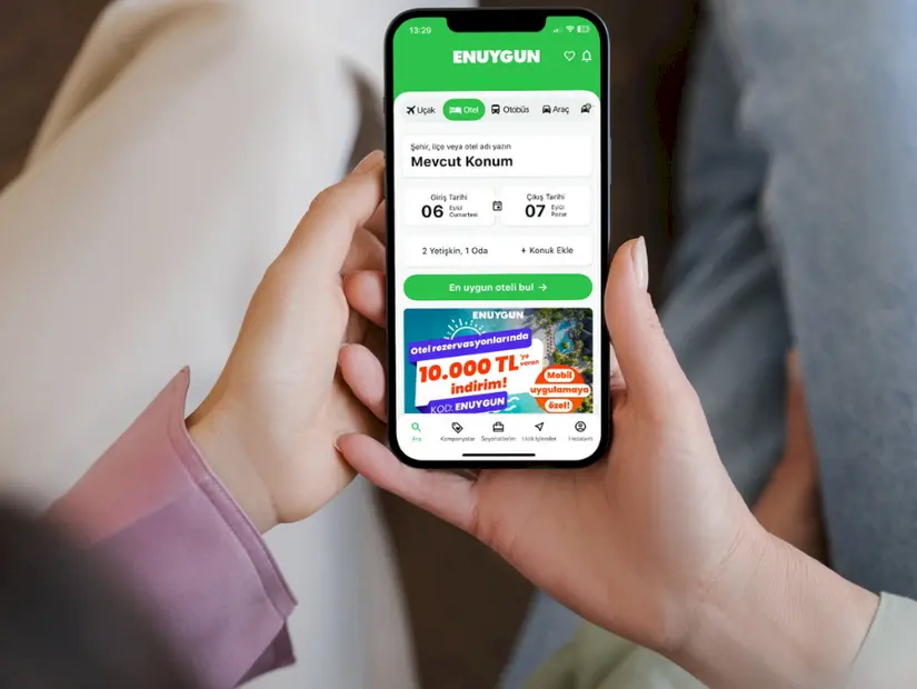 Online Enuygun mobil uygulama görünümü
