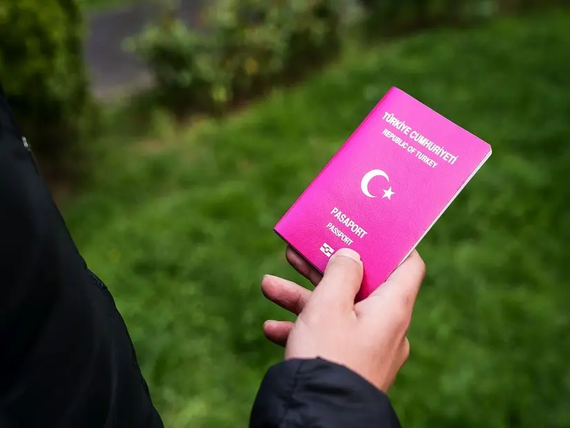 elinde pasaport tutan adam