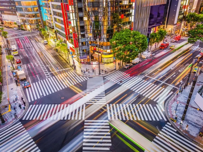 Ginza District havadan görünümü
