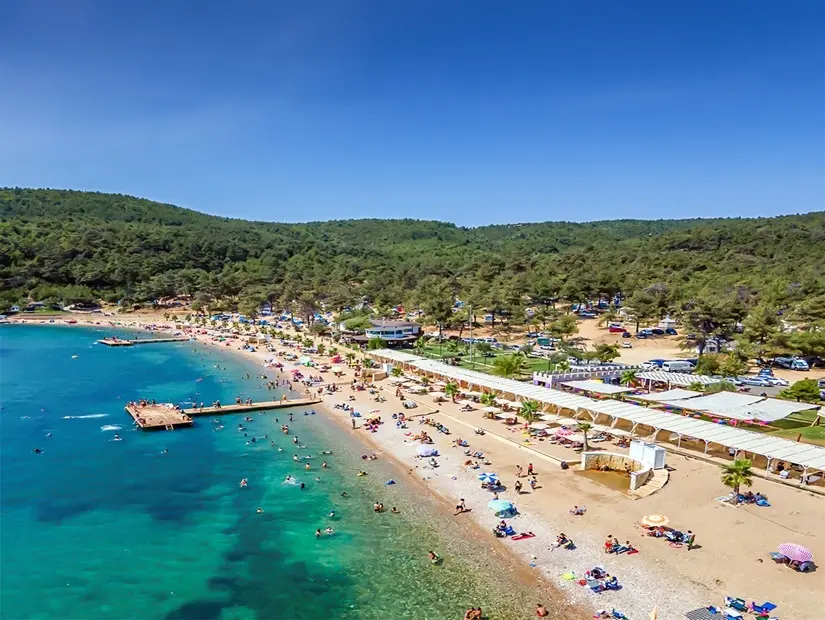Gökçetepe Plajı - Keşan havadan görünümü