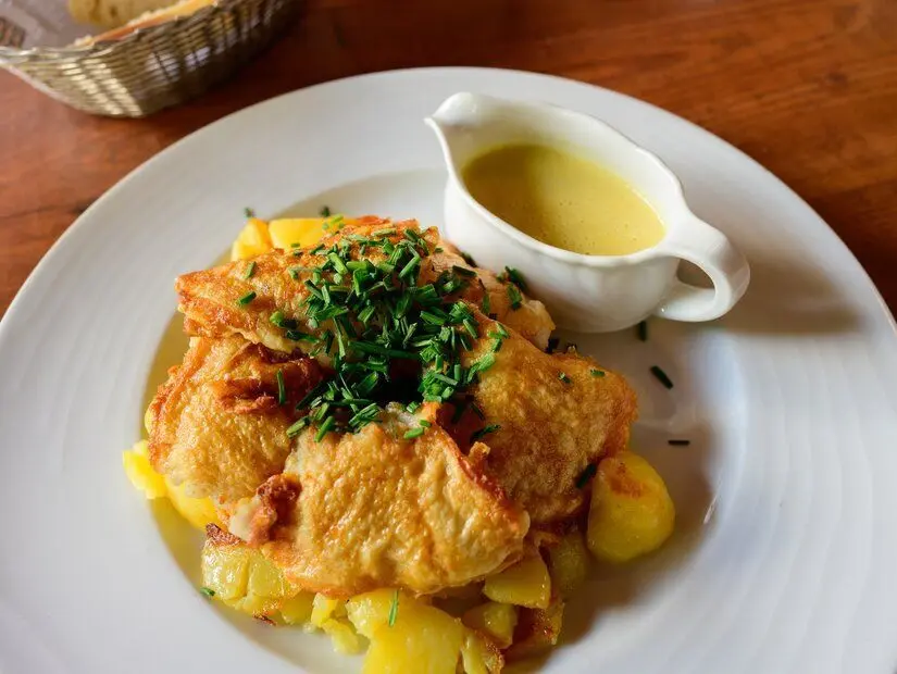 Hardal soslu tavada balık (Hamburger pannfisch)