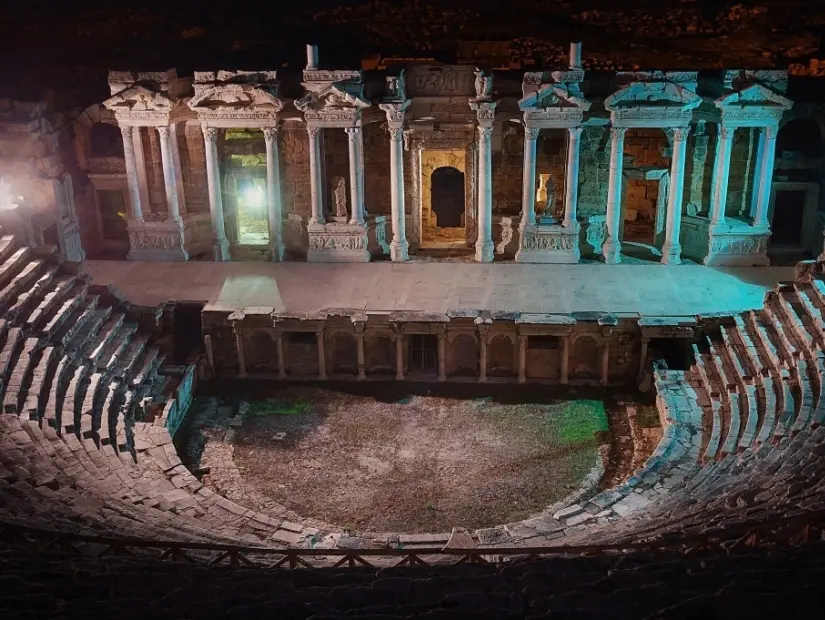 Hierapolis Ören Yeri akşam görünümü
