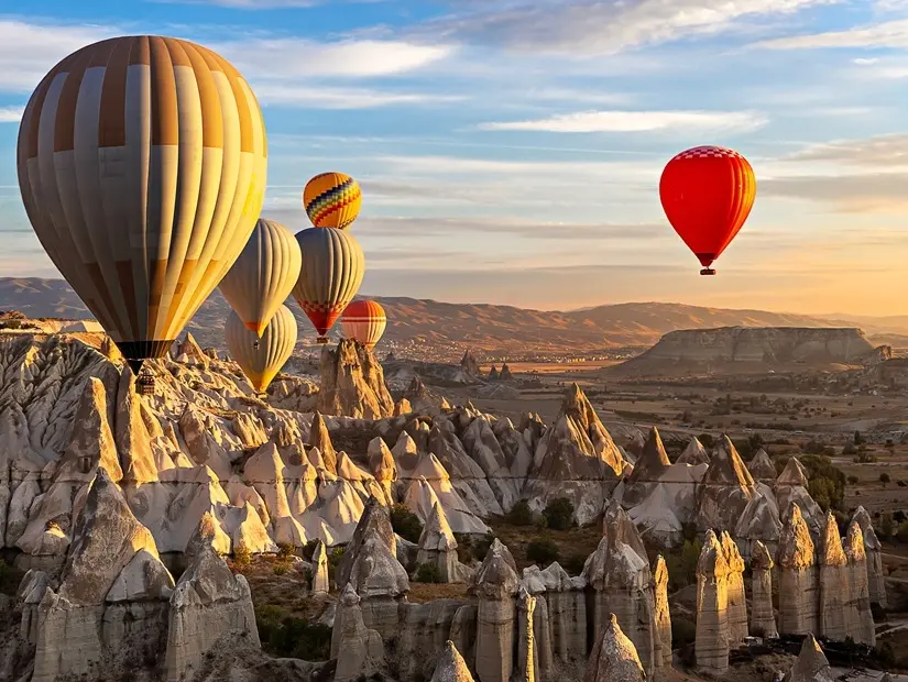 Kapadokya balon turu görünümü