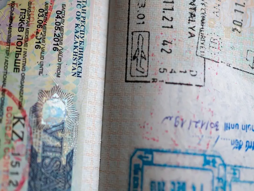 Pasaportta Kazakistan vizesi 