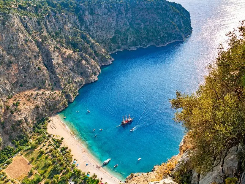 Kelebekler vadisi fethiye görünümü