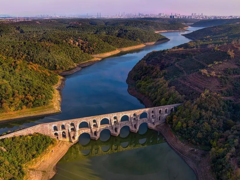 Kemerburgaz Kent Ormanı havadan görünümü