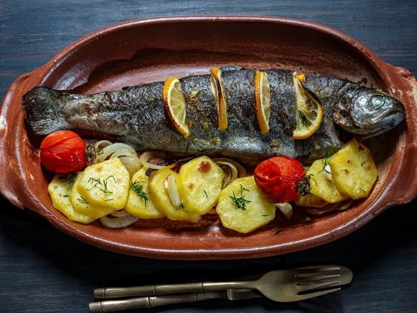 Kiremitte Abant alabalığı