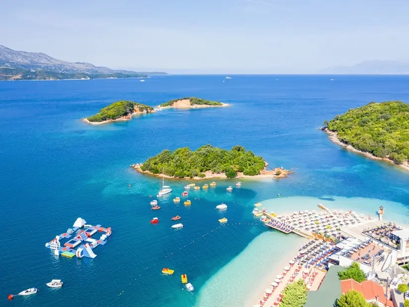 ksamil plajı plajı görünümü