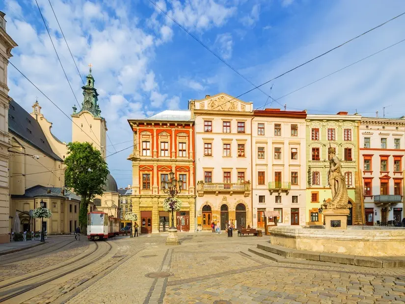 Lviv Mimarisi. Ukrayna.