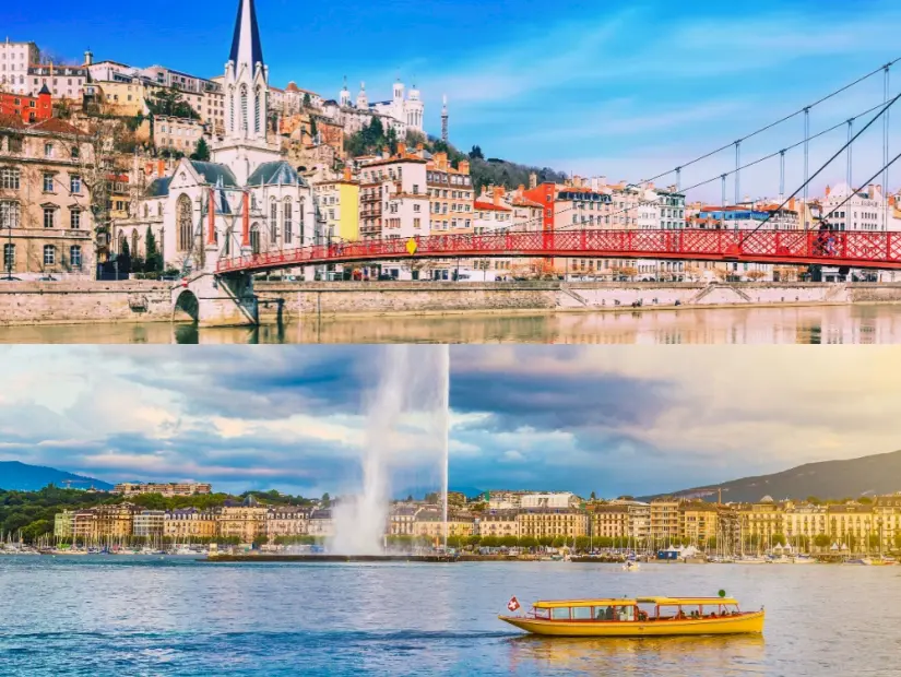 Lyon'dan Cenevre'ye görünüm