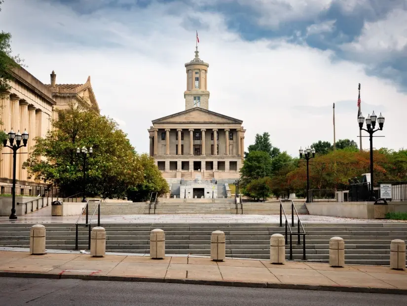 Nashville, Tennessee şehir merkezindeki Tennessee Eyaleti Meclis Binası binası.