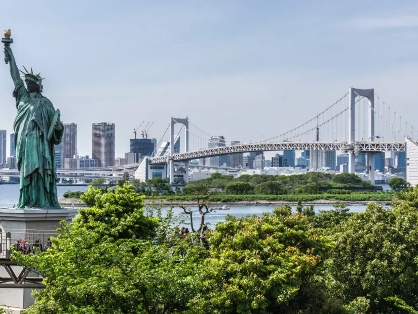 Odaiba adası görünümü