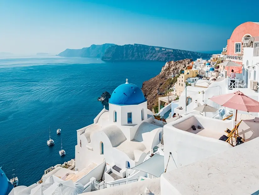 Oia Kasabası görünümü