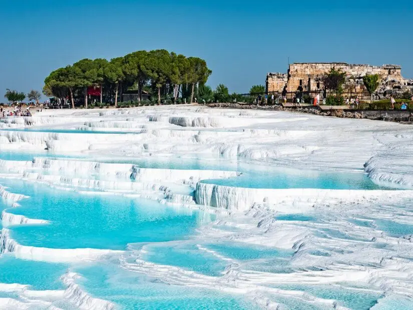 pamukkale travertenler görünümü