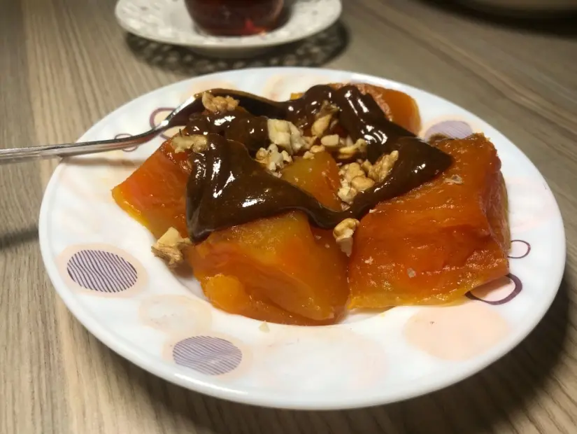 Pekmezli kabak tatlısı
