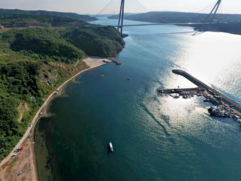 Poyrazköy Plajı havadan görünümü