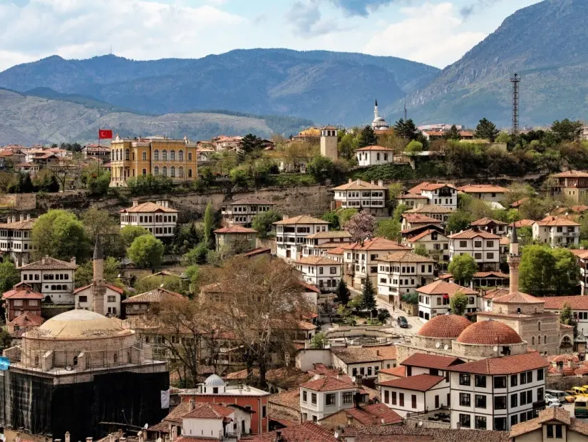 Safranbolu'nun şehir manzarası.