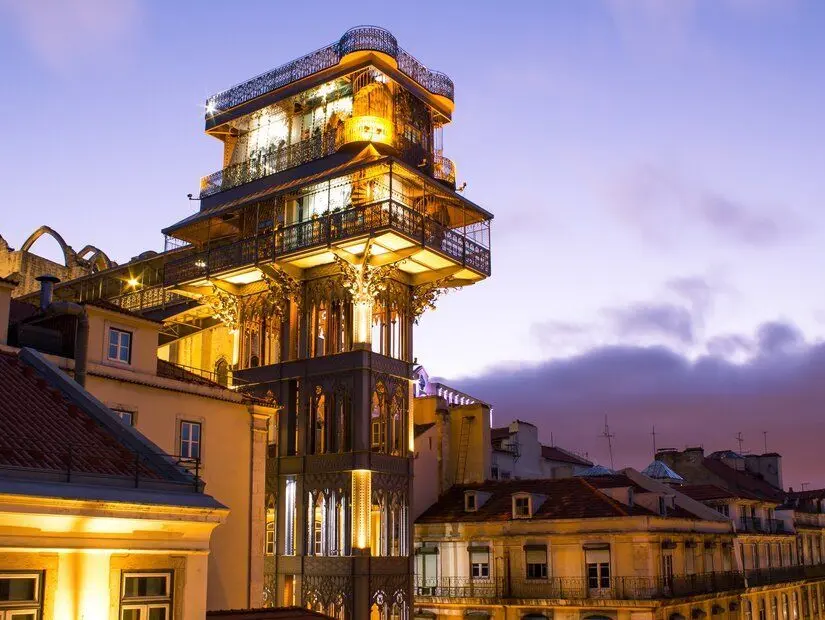 Santa Justa Asansörü (Elevador de Santa Justa) görünümü