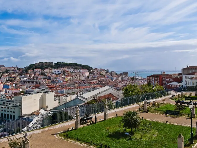 Alcântara Bairro Alto Lisbon Portekiz'den Saint Peter'ın bakış açısı