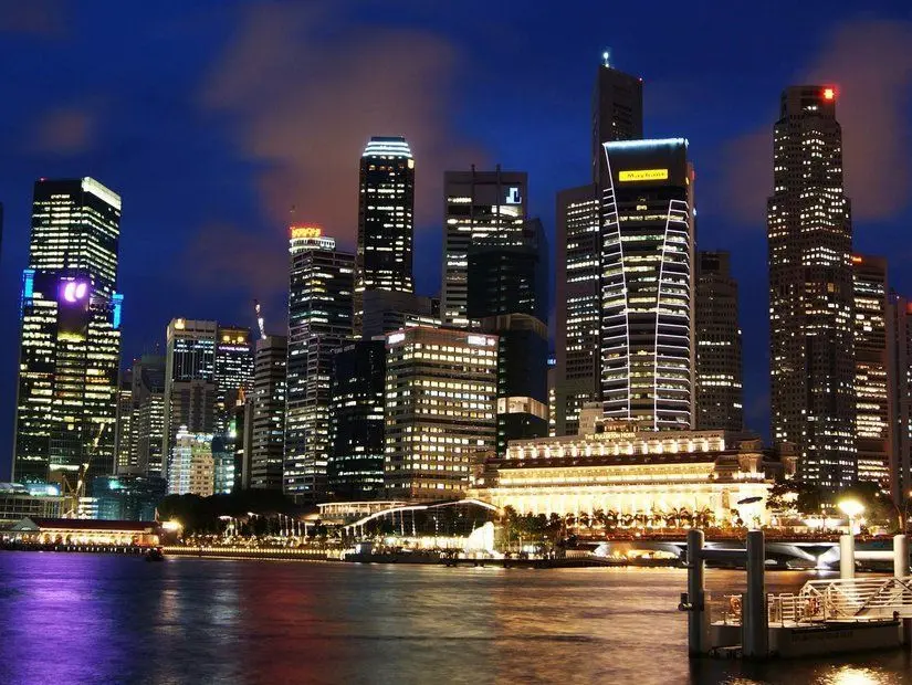 Singapur Gece Görünümü