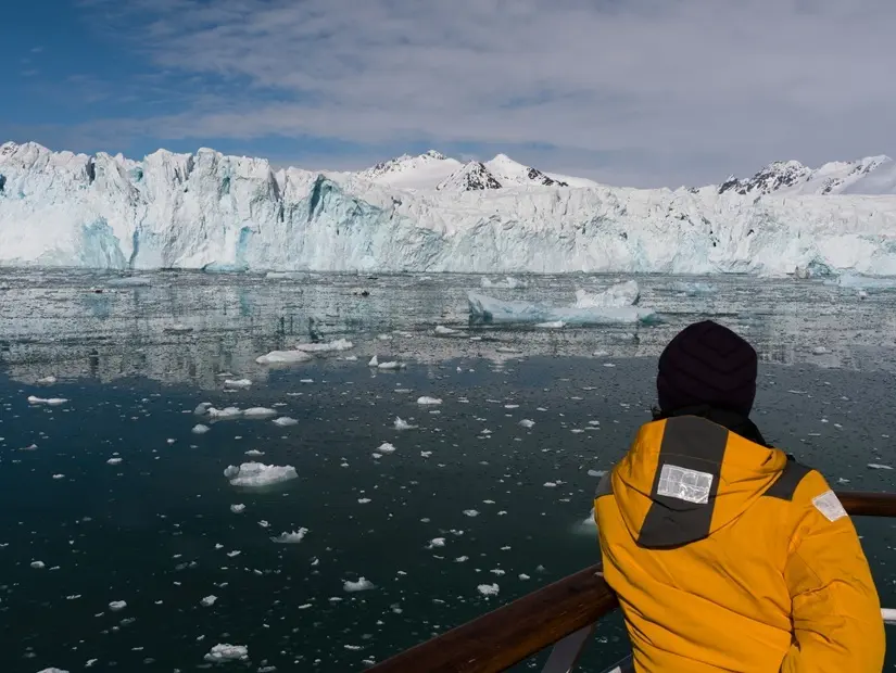 Lilliehook buzulu, Spitsbergen, Svalbard adaları, Arktik, Norveç, Avrupa