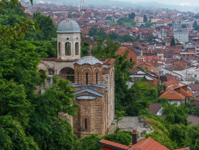 Sveti Spas Kilisesi (Kutsal Kurtarıcı Kilisesi) havadan görünümü