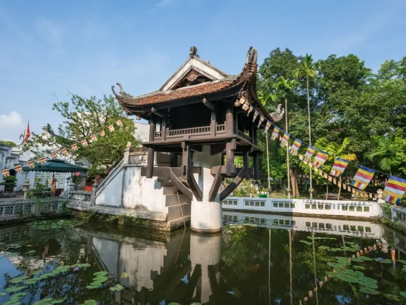 Hanoi'nin sembolü olarak sıklıkla kullanılan Tek Sütunlu Pagoda