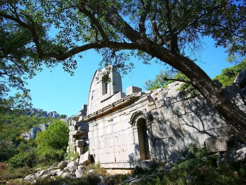 Antalya'daki Termessos antik kentinden bir görünüm.