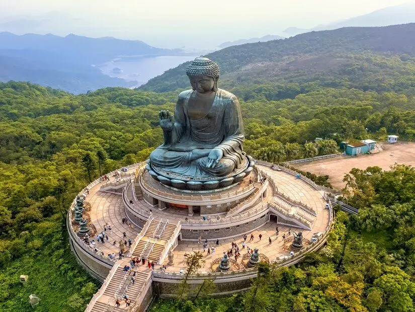 Tian Tan Buddha havadan görünümü