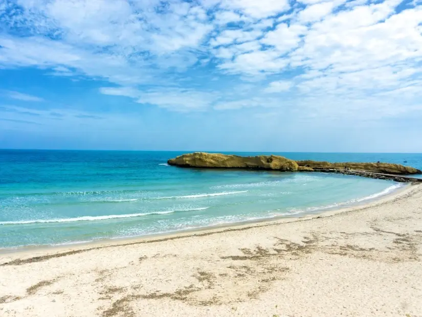 Monastir Plajı'nın güzel manzarası, Tunus