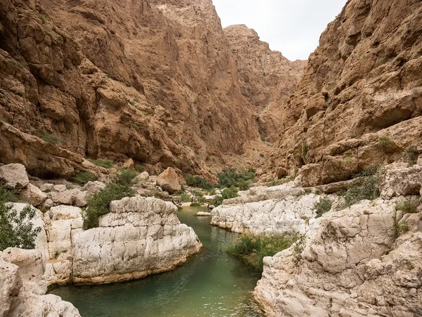 Wadi Ash Shab vadinin görünümü