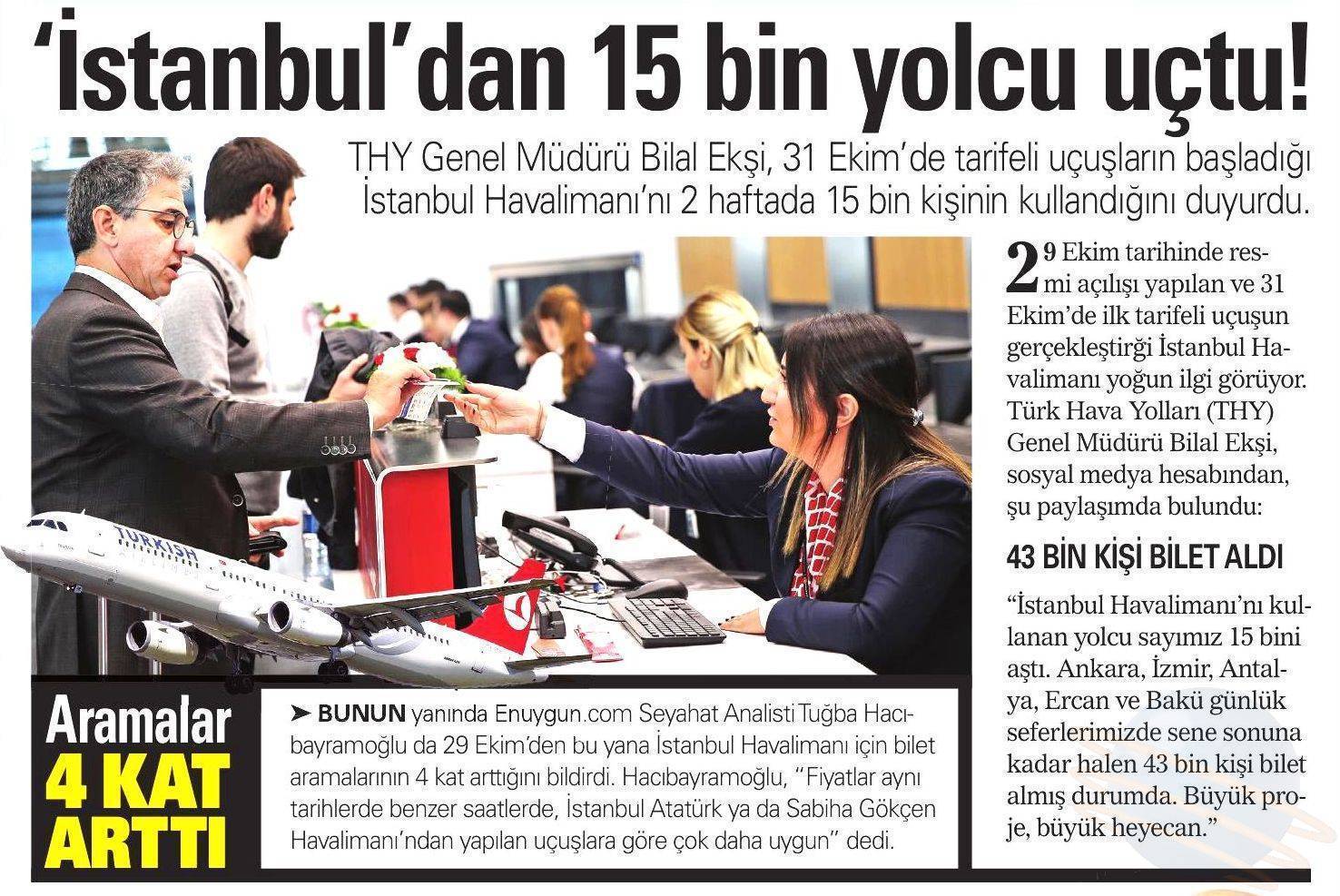 İstanbul'dan 15 bin yolcu uçtu!